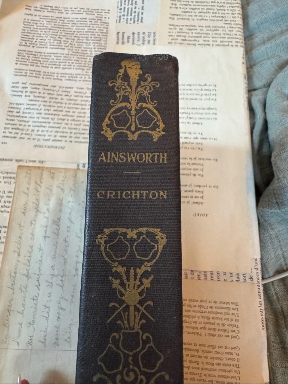 Antique 1900 “Crichton” by William Harrison Ainsworth | Victorian Hardcover Book